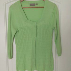 Croft & Barrow Citrus Green Cardigan - Size Medium